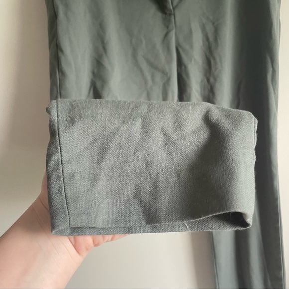 Sage Green Crop Ankle Work Pants - Picture 7 of 13